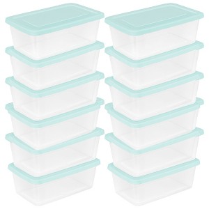 Sterilite 6 Qt Storage Boxes, Clear Plastic Containers with Lid, Set of 30, Mint - 1 of 4