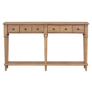 COWLOWN Entryway Table with 4 Drawers & Shelf, Vintage Console Table for Hallway, Living Room - 1 of 4