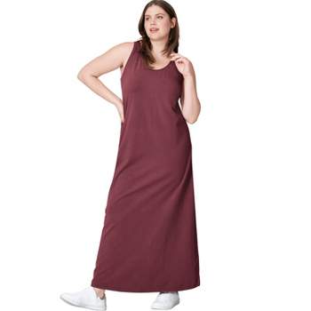ellos Women's Plus Size Sleeveless Knit Maxi Dress