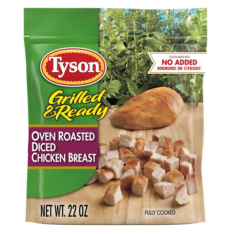 Tyson Grilled &#38; Ready Oven Roasted Diced Chicken Breast - Frozen - 22oz, 1 of 11