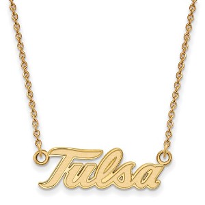 Black Bow Jewelry 14k Yellow Gold Tulsa Golden Hurricanes NCAA Necklace 18 Inch - 1 of 4