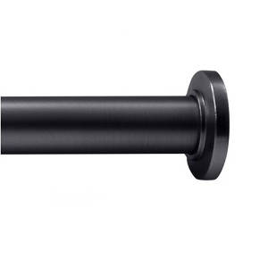 Moda at Home 41"-76" Draper Tension Shower Curtain Rod Black - 1 of 3