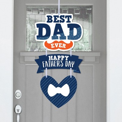 Big Dot of Happiness Happy Father's Day - Hanging Porch We Love Dad Party Outdoor Decorations - Front Door Decor - 3 Piece Sign