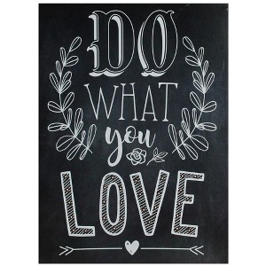 Northlight 16" Black Battery Operated LED Lighted Do What You Love Wall Sign - 1 of 2