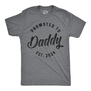 Mens Promoted To Daddy 2024 2023 2022 2021 2020 T Shirt Fathers Day for New Best Dad Ever - Crazy Dog Men's T Shirt - 1 of 4