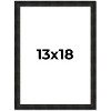 PosterPalooza | 13x18 Thin Barnwood Picture Frame, UV Acrylic, 2 Finishes - Grey and Black - 2 of 4