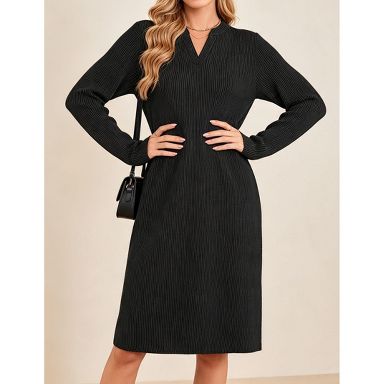 black v neck casual dress Women Long Sleeve Notched Loose Fit Dress with Side Pockets, Black, XL : Target Midi dress Sizes:6 - 7 Y sole:Leather Buy Adrianna Papell Blue Elbow puff sleeves