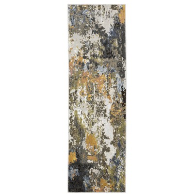 Oriental Weavers Caravan 502X8 Grey/ Multi Indoor Area Rug - 2'3" x 7'6"