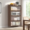 KTMBDW 44/57'' Tall Metal Bookshelf with 3/4 Flip Doors, Metal Bookcase, Kitchen Storage Cabinet with Storage Space for Bedroom, Office, Living Room - 4 of 4
