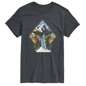 Men's - Instant Message - Diamond Waterfall Short Sleeve Graphic T-Shirt - 1 of 4