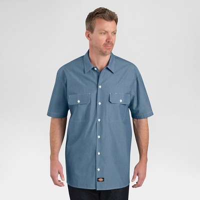 dickies short sleeve denim shirt