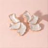 Stainless Steel Flower Petal Dangle Earrings - Unique Statement Earrings for Women, Hypoallergenic Gift Jewelry - 4 of 4