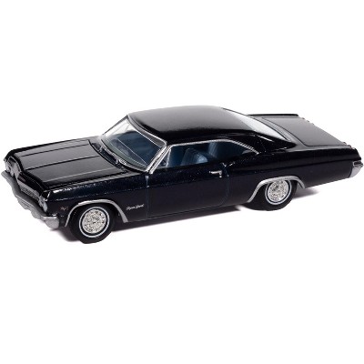 1965 Chevrolet Impala SS 396 Danube Blue Metallic with Blue Interior "Vintage Muscle" 1/64 Diecast Model Cars by Auto World