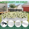Galvanized Steel Raised Garden Bed, Metal Planter Boxes Outdoor For Vegetables, Flowers, Herbs, and Succulents - 4 of 4