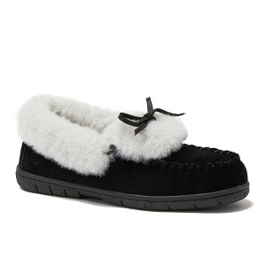 Lands' End Women's Fluffy Lined Indoor Outdoor Moccasin Slippers - 1 of 4