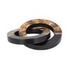 Decorative Resin Interlocking Rings Ornament for Home Decor - Stylish Sculpture Accent for Bathroom, Office, and Living Room Decor - 12", Brown - 2 of 4
