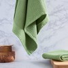Design Imports Washed Waffle Dishtowel Set/2, Olive Checker - 3 of 3