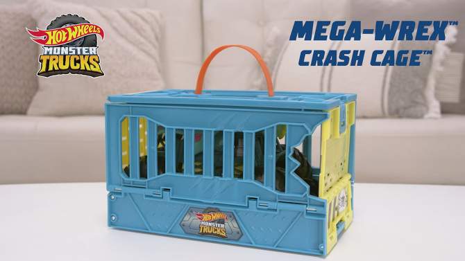 Hot Wheels Mega Wrex Oversized Crash Cage, 2 of 8, play video