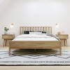 Max & Lily Scandinavian Solid Wood Queen Size Bed with Slatted Headboard - 2 of 4