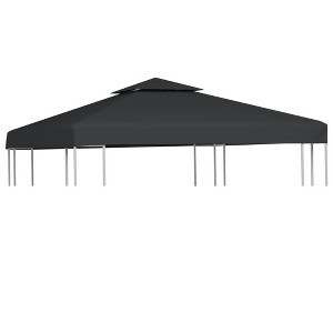 vidaXL Gazebo Canopy Dark Grey Polyester with PVC coating 10 x 10 ft - 1 of 2