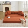 NicBex Oversized Upholstered Floor Sofa Bed with Convertible Folding Design,2-Seater Futon Couch Sleeper Sofa for Living Room,Bedroom - 3 of 4