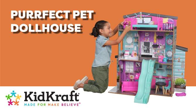 KidKraft Purrfect Pet Wooden Dollhouse, 2 of 15, play video