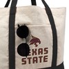 Texas State University Primary Logo Canvas Tote Bag With External Pocket, Reusable Shoulder Bag for Shopping, School, Beach - 2 of 4