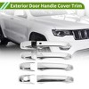 Unique Bargains Exterior Door Handle Cover for Jeep Grand Cherokee 11-21 No Keyless Hole 1 Set Silver Tone - 2 of 4