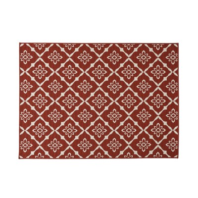 FONTOI Woven Area Rugs, Geometric Rugs,Indoor and Outdoor Floor Mat Carpet for Home Living Room Backyard Patio Deck Porch, Red, 84"*0.16"*63"