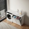 CLIHOME Bathroom Storage Cabinet Laundry Cabinet with 2 Removable Liner Bags - 4 of 4