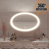 ONWITH 19" Vanity Makeup Mirror with 3 Colors Lights Dimmable LED Mirror - 4 of 4