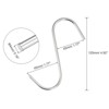 Unique Bargains Stainless Steel S-Shaped Utility Fish Beef Hanging Meat Hook 4 Pcs - 2 of 4
