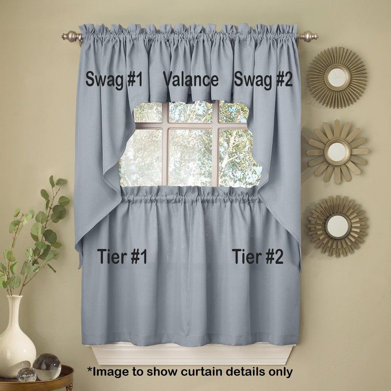 Opaque Ripcord Kitchen Window Curtains by Sweet Home Collection™, 2 of 3