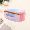 Unique Bargains Crocodile Pattern Rectangular Makeup Bag Pink Blue 1 Pc - 3 of 3