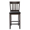 Tangkula Set of 2 Bar Stools Counter Height Pub Chairs w/ PU Leather Seat&Rubber Wood Legs - image 3 of 4