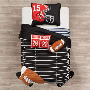 American Football Reversible Oversized Set Quilt - Lush Décor