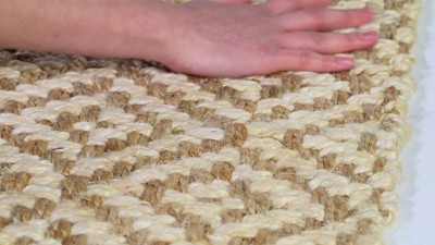 Ivory & Natural Hand-Woven Jute 4' x 6' Area Rug