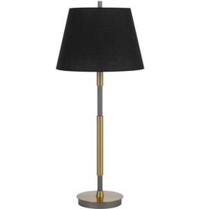 Cal Lighting 150W 3 way Ciudad metal two tone table lamp - 1 of 4
