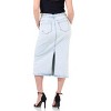 Rekkuna Women's Pull-On Soft and Stretchy Denim Midi Skirt with Pockets – Casual and Dressy Style - 3 of 3