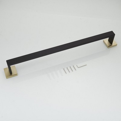 24-Inch Matte Black Stainless Steel Wall Mounted Towel Bar