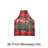 Unique Bargains Christmas Aprons Linen Red Beige 21.65"x26.77" 1 Pc - 3 of 4