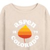 Women's - Instant Message - Aspen Colorado 1879 Lightweight French Terry Wide Neck Long Sleeve Shirt - 2 of 4