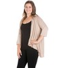 Plus Elbow Length Sleeve Open Cardigan - 24seven Comfort Apparel™ - 2 of 4
