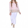 Women's Stripe Mock Neck Tunic Sweater - Fate - 3 of 3