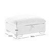 FURNIinspire Ottomans And Benches Corduroy Fabric Ottoman with Storage Bench, Living Room Footrest Bedroom Bench, Beige, 36.6"*32.6"*18" - 3 of 4