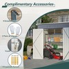 NicBex 6x4 FT Outdoor Storage Shed,Metal Outdoor Shed  with Hinged Door and Padlock,Storage Sheds for Garden - 4 of 4