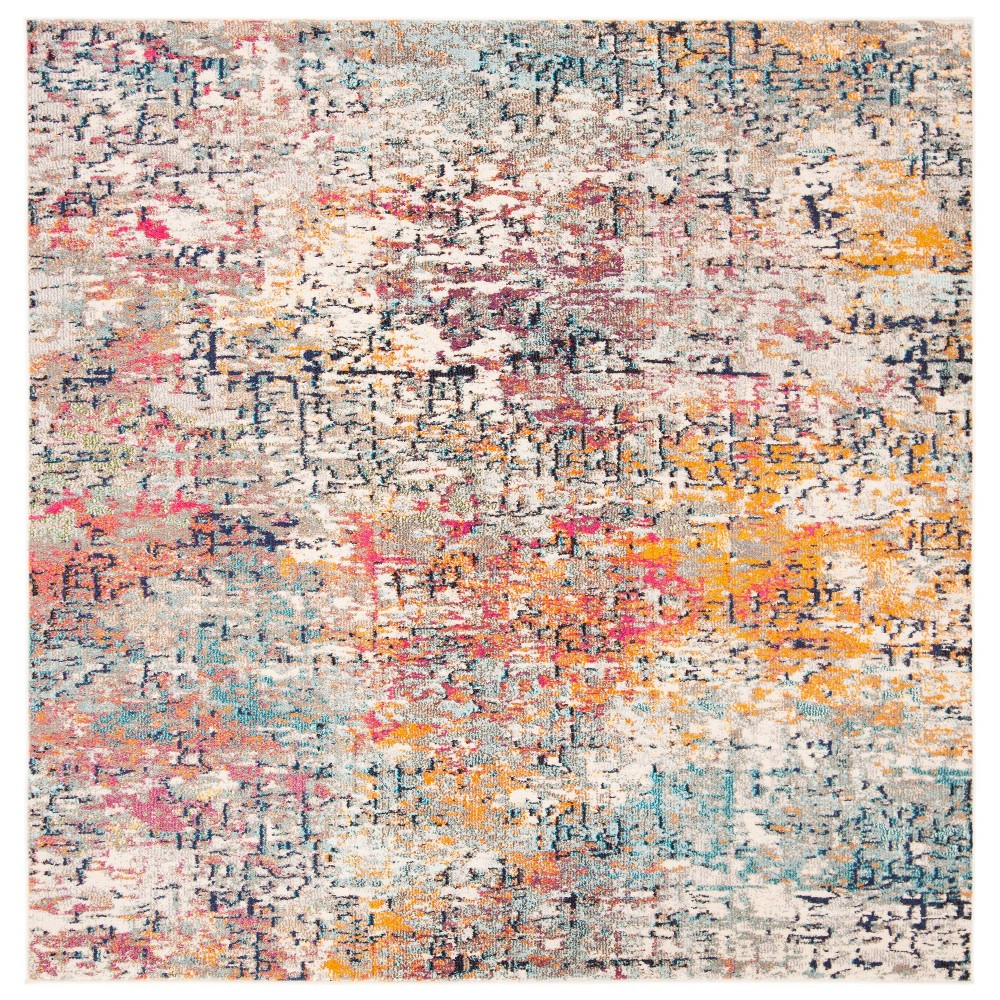6'7inx6'7in Square Renita Rug Gray/Pink - Safavieh