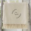 Personalization Mall Floral Wreath Embroidered Initial Afghan Throw Blanket - 3 of 4