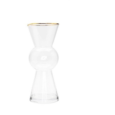 Classic Touch Narrow Pitcher with Gold Rim, 10"H