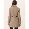 Allegra K Women's Collar Long Sleeve Single Breasted Winter Long Coat - 4 of 4